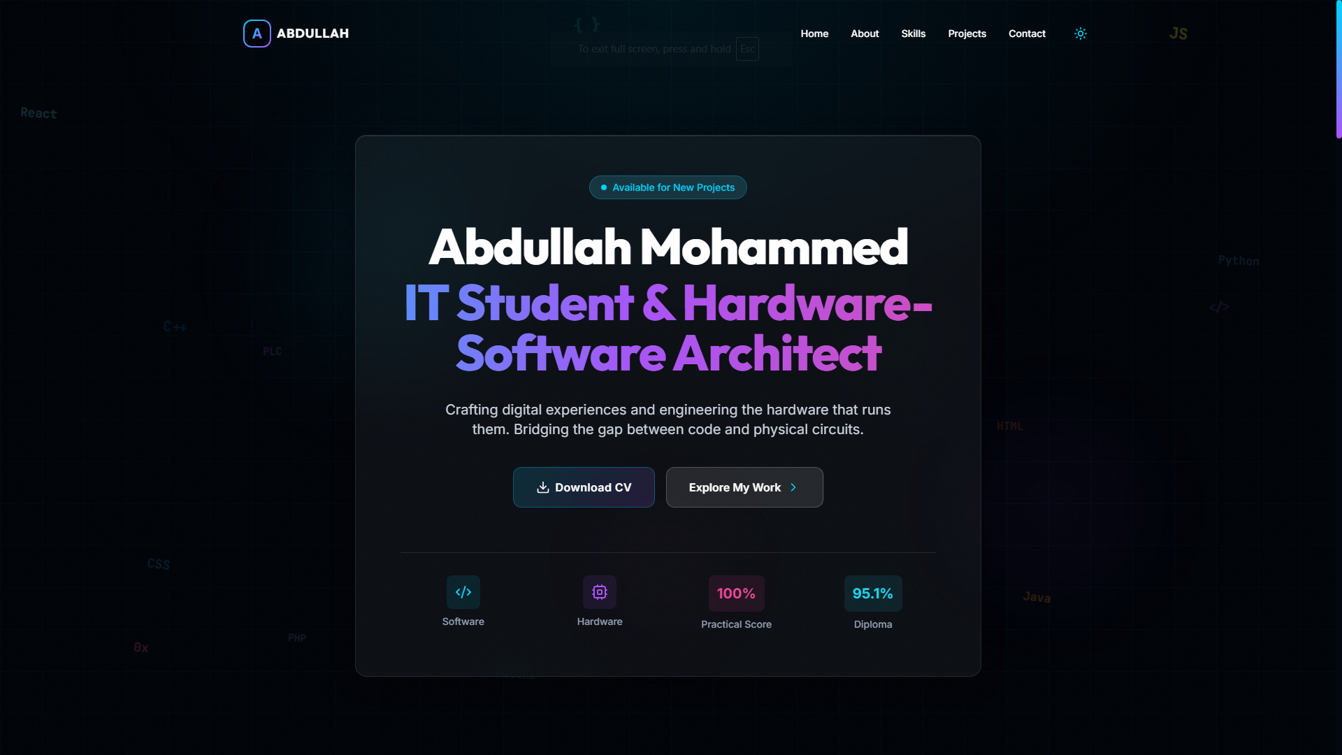 Abdullah Mohammed Portfolio